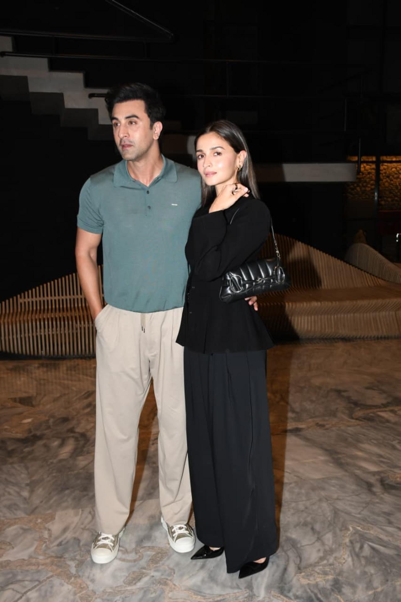 Ranbir Kapoor and Alia Bhatt arrived to support their mother, Neetu Kapoor, and sister, Riddhima, for their film at the special screening of Daadi Ki Shaadi.
